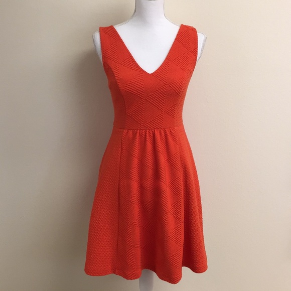 anthropologie orange dress